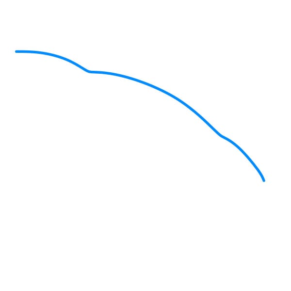 Hướng dẫn cách vẽ chiếc Ô (Dù) đơn giản và đẹp cho bé - Bước 1