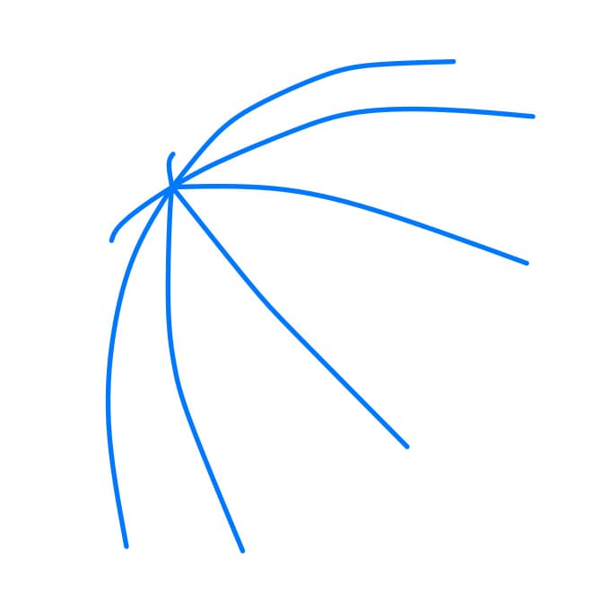 Hướng dẫn cách vẽ chiếc Ô (Dù) đơn giản và dễ thương cho bé - Bước 1