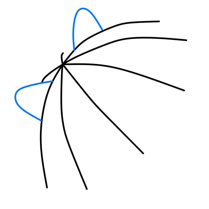 Hướng dẫn cách vẽ chiếc Ô (Dù) đơn giản và dễ thương cho bé - Bước 2