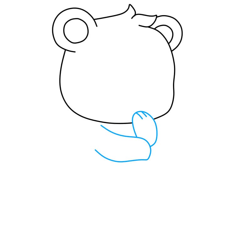 Hướng dẫn vẽ chú gấu bông đang buồn cho bé - Bước 3