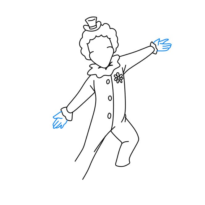 Hướng dẫn vẽ chú hề vui vẻ đơn giản và đẹp cho bé - Bước 6