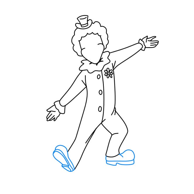 Hướng dẫn vẽ chú hề vui vẻ đơn giản và đẹp cho bé - Bước 7