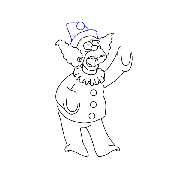 Hướng dẫn vẽ chú hề vui vẻ đơn giản và đẹp cho bé - Bước 5