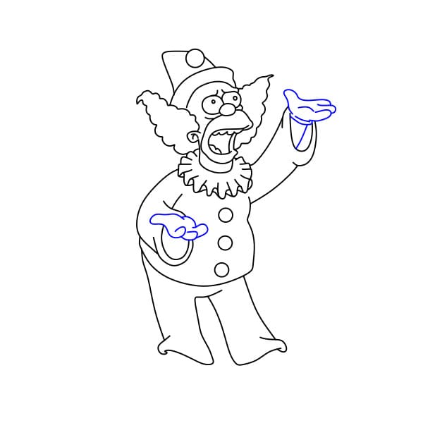 Hướng dẫn vẽ chú hề vui vẻ đơn giản và đẹp cho bé - Bước 6