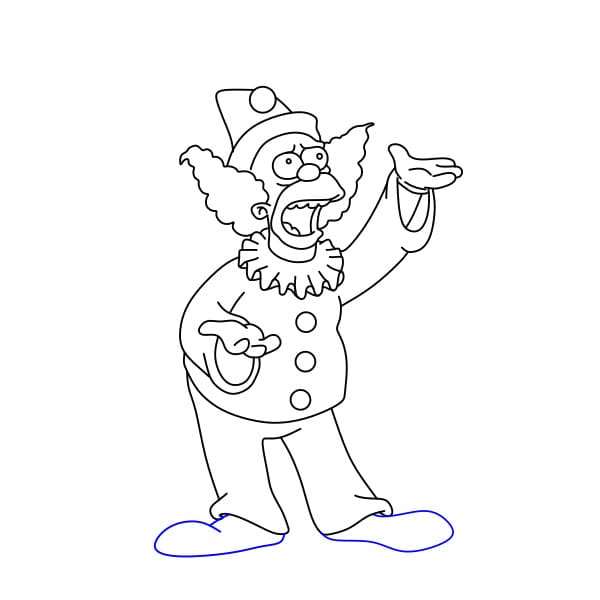 Hướng dẫn vẽ chú hề vui vẻ đơn giản và đẹp cho bé - Bước 7