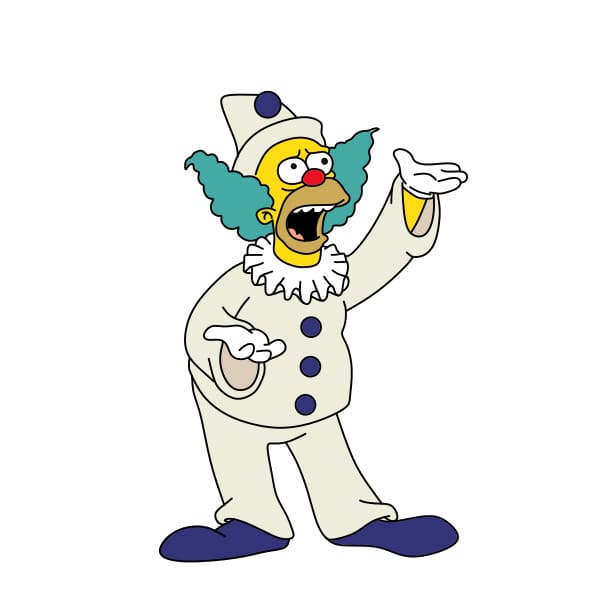 Hướng dẫn vẽ chú hề vui vẻ đơn giản và đẹp cho bé - Bước 8