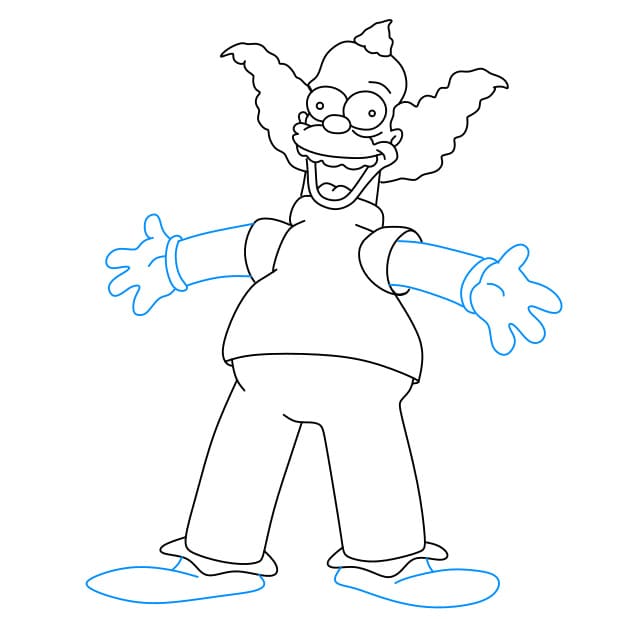 Hướng dẫn vẽ chú hề vui vẻ đơn giản và đẹp cho bé - Bước 5