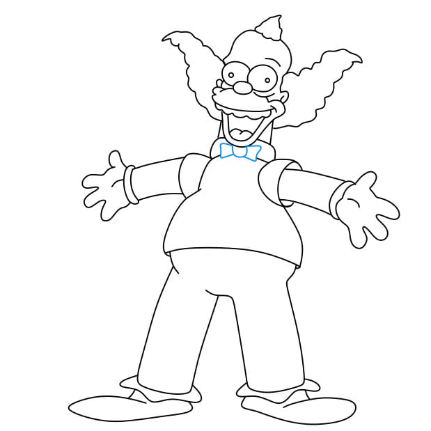 Hướng dẫn vẽ chú hề vui vẻ đơn giản và đẹp cho bé - Bước 6