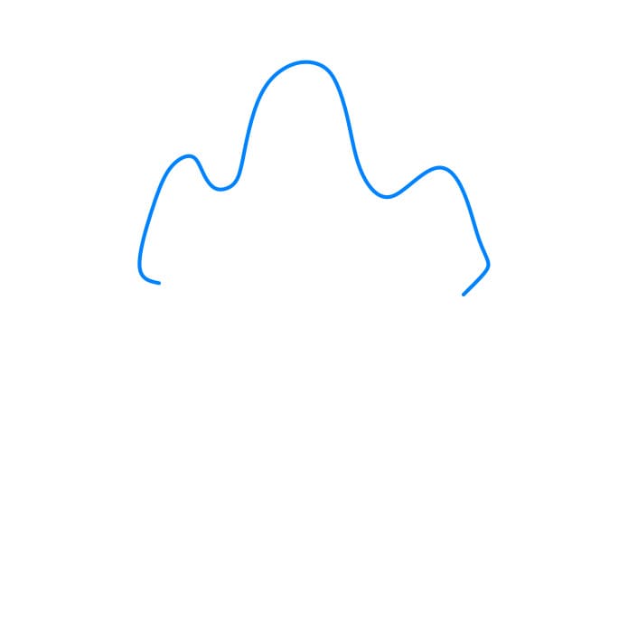 Hướng dẫn vẽ con ma đáng sợ và đơn giản cho bé - Bước 1