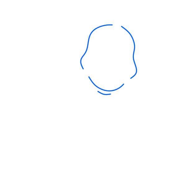 Hướng dẫn vẽ con ma đáng yêu và đơn giản cho bé - Bước 1