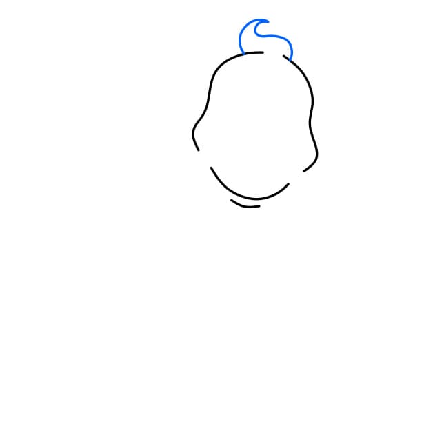 Hướng dẫn vẽ con ma đáng yêu và đơn giản cho bé - Bước 2