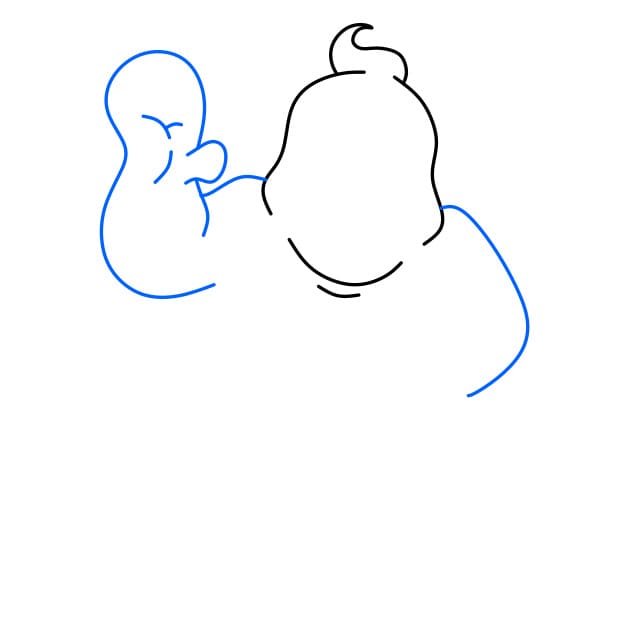 Hướng dẫn vẽ con ma đáng yêu và đơn giản cho bé - Bước 3