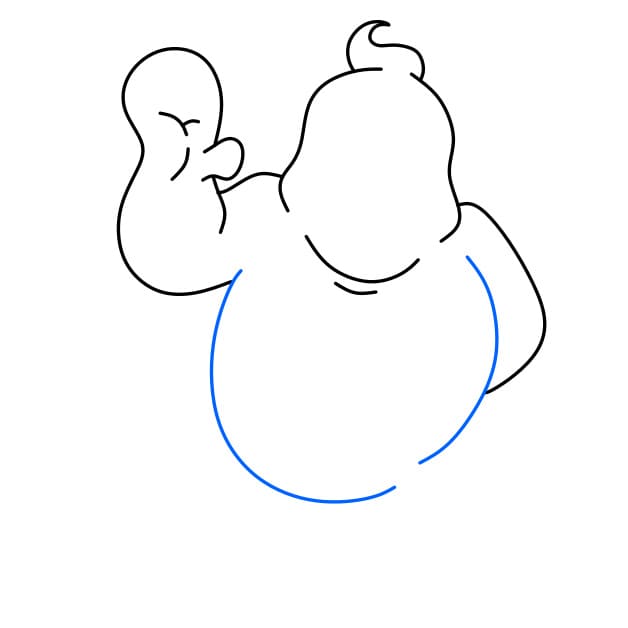 Hướng dẫn vẽ con ma đáng yêu và đơn giản cho bé - Bước 4