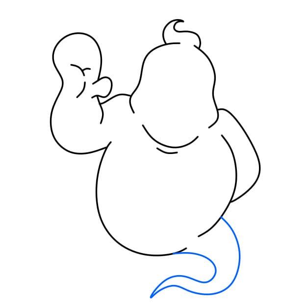 Hướng dẫn vẽ con ma đáng yêu và đơn giản cho bé - Bước 5