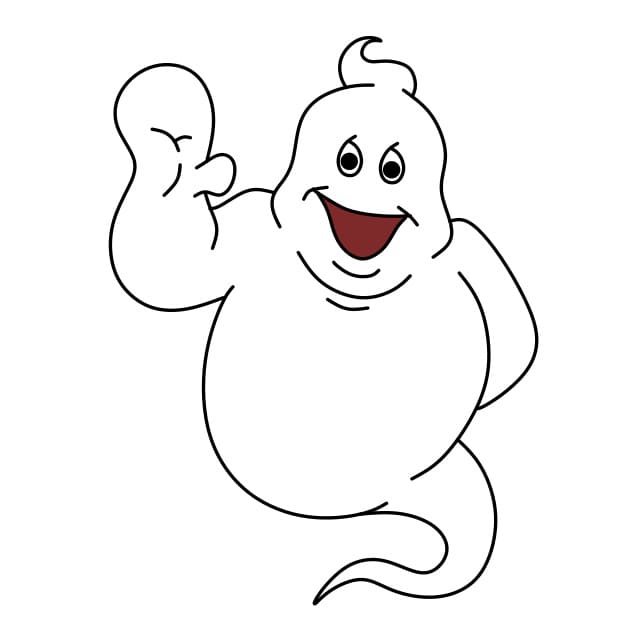 Hướng dẫn vẽ con ma đáng yêu và đơn giản cho bé