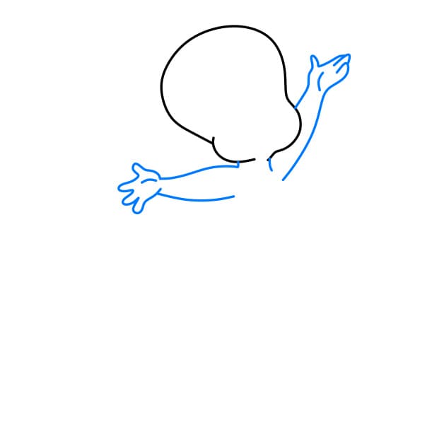 Hướng dẫn vẽ con ma đáng yêu và đơn giản cho bé - Bước 2