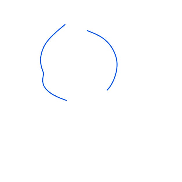 Hướng dẫn vẽ con ma đáng sợ và hung dữ cho bé - Bước 1