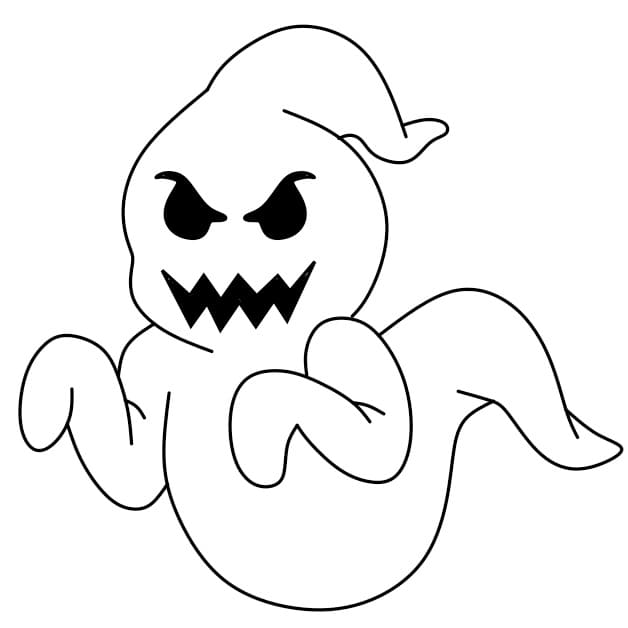 Hướng dẫn vẽ con ma đáng sợ và hung dữ cho bé - Bước 6