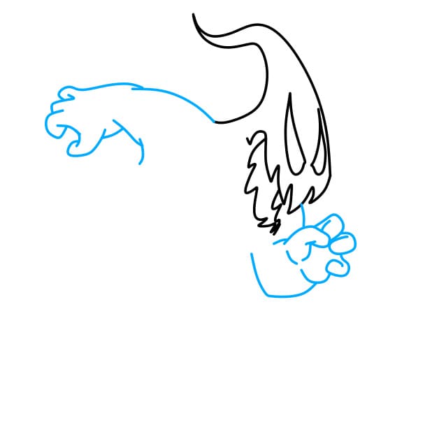 Hướng dẫn vẽ con ma ác độc và gian xảo cho bé - Bước 3