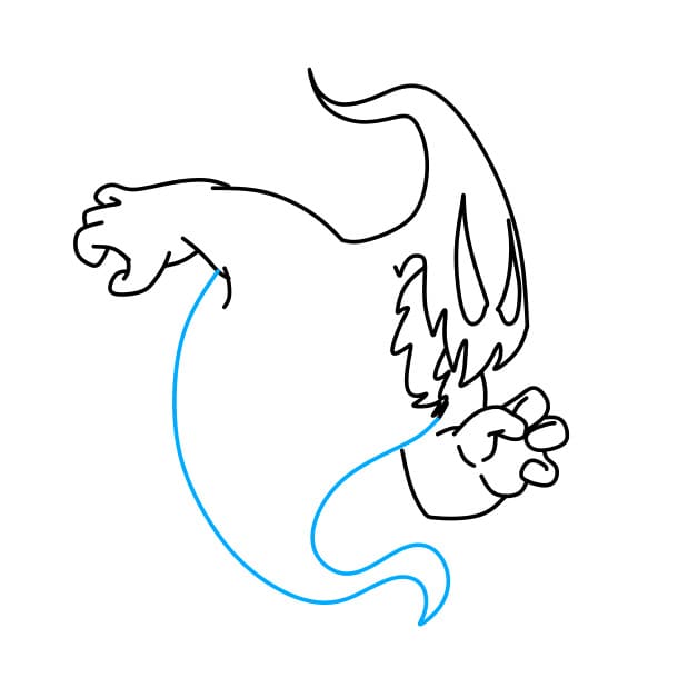 Hướng dẫn vẽ con ma ác độc và gian xảo cho bé - Bước 4