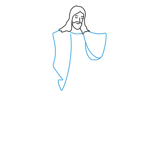 Hướng dẫn vẽ chúa jesus - Bước 3