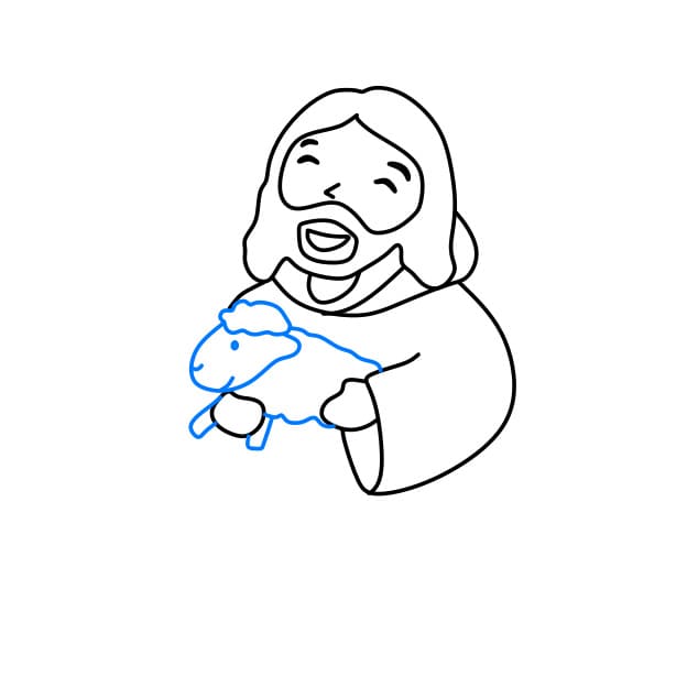 Hướng dẫn vẽ chúa jesus - Bước 5