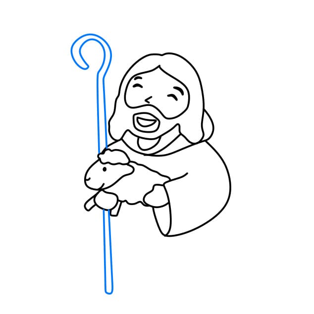 Hướng dẫn vẽ chúa jesus - Bước 6