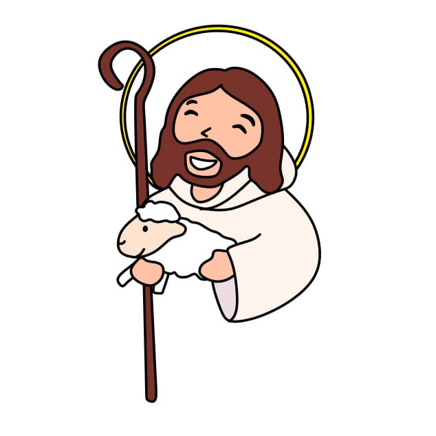 Hướng dẫn vẽ chúa jesus - Bước 8