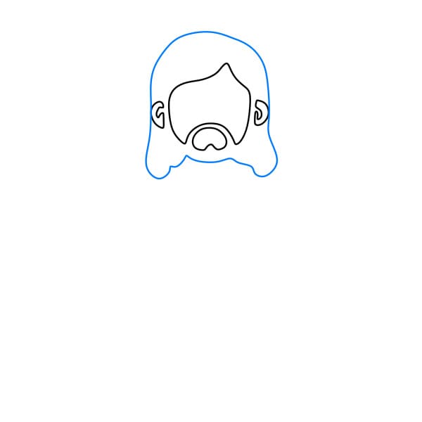 Hướng dẫn vẽ chúa jesus - Bước 3