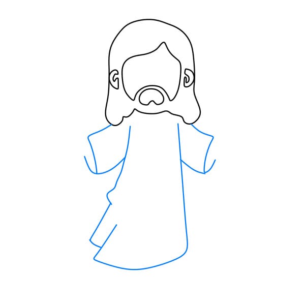 Hướng dẫn vẽ chúa jesus - Bước 4