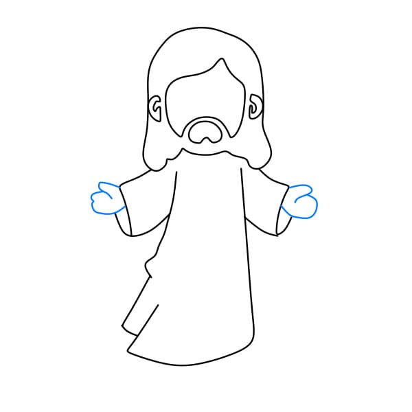 Hướng dẫn vẽ chúa jesus - Bước 5