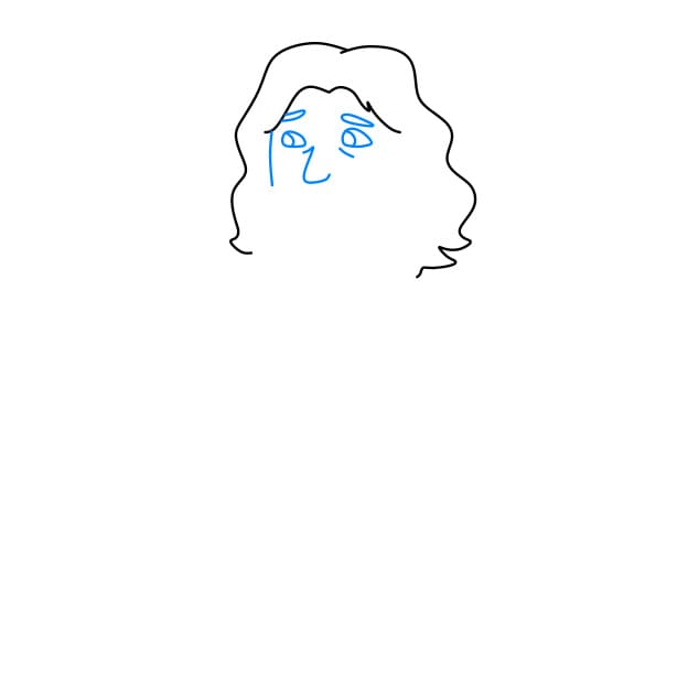 Hướng dẫn vẽ chúa Jesus - Bước 2