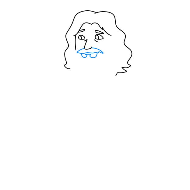 Hướng dẫn vẽ chúa Jesus - Bước 3