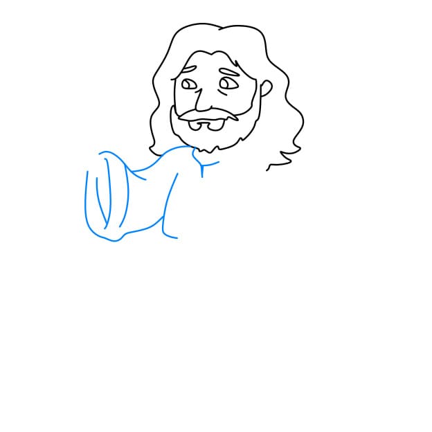 Hướng dẫn vẽ chúa Jesus - Bước 4