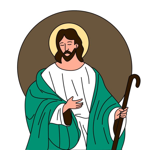 Hướng dẫn vẽ chúa Jesus - Bước 10