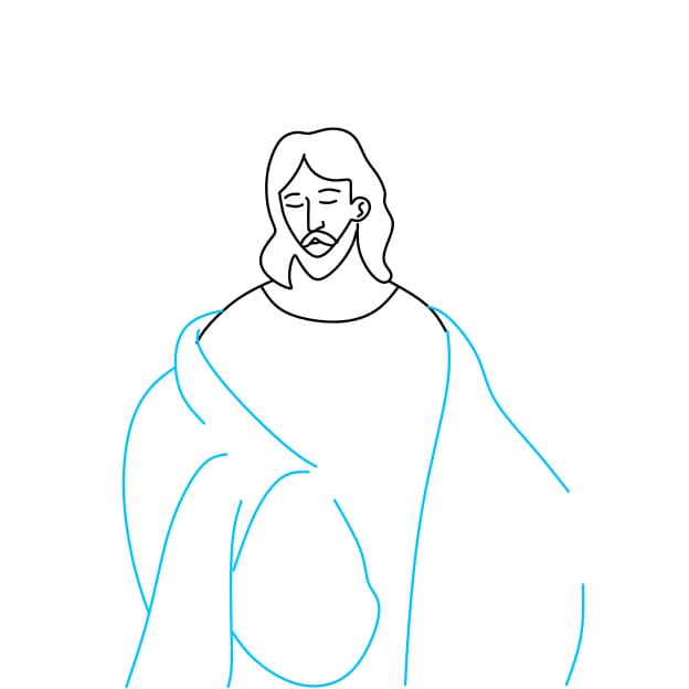 Hướng dẫn vẽ chúa Jesus - Bước 5