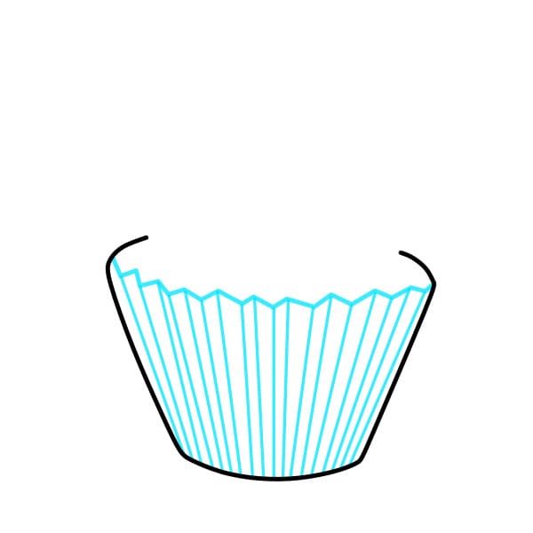 Hướng dẫn vẽ chiếc bánh cupcake dễ thương - Bước 2