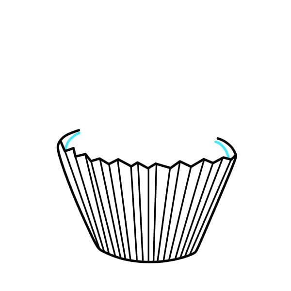 Hướng dẫn vẽ chiếc bánh cupcake dễ thương - Bước 3