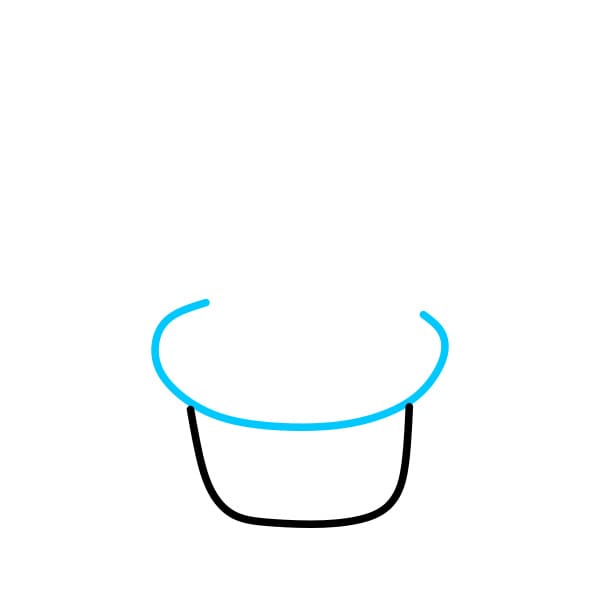 Hướng dẫn vẽ chiếc bánh Cupcake - Bước 2