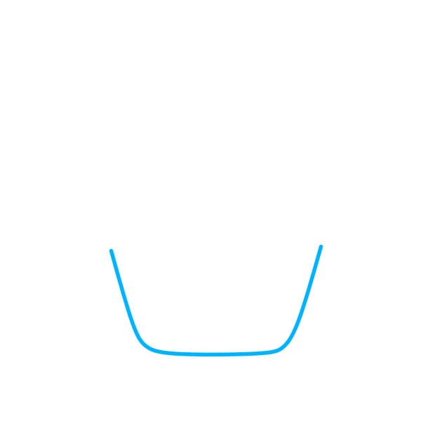 Hướng dẫn vẽ chiếc bánh cupcake đáng yêu - Bước 1