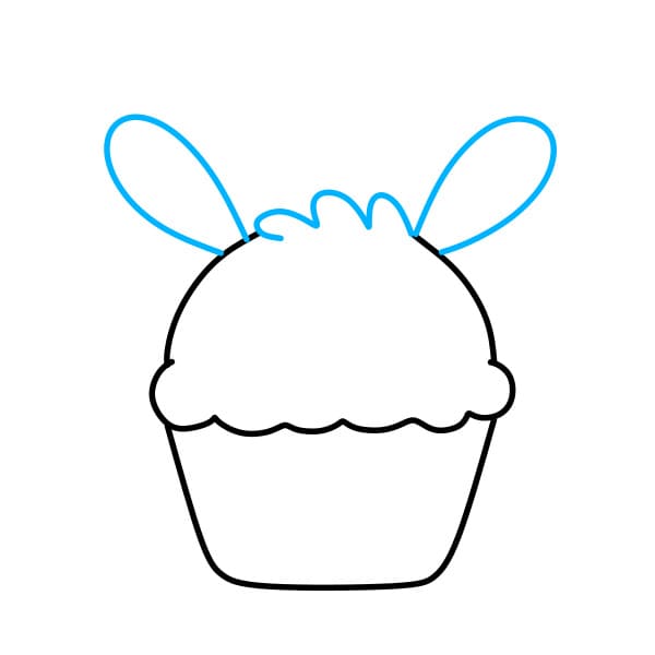 Hướng dẫn vẽ chiếc bánh cupcake đáng yêu - Bước 3