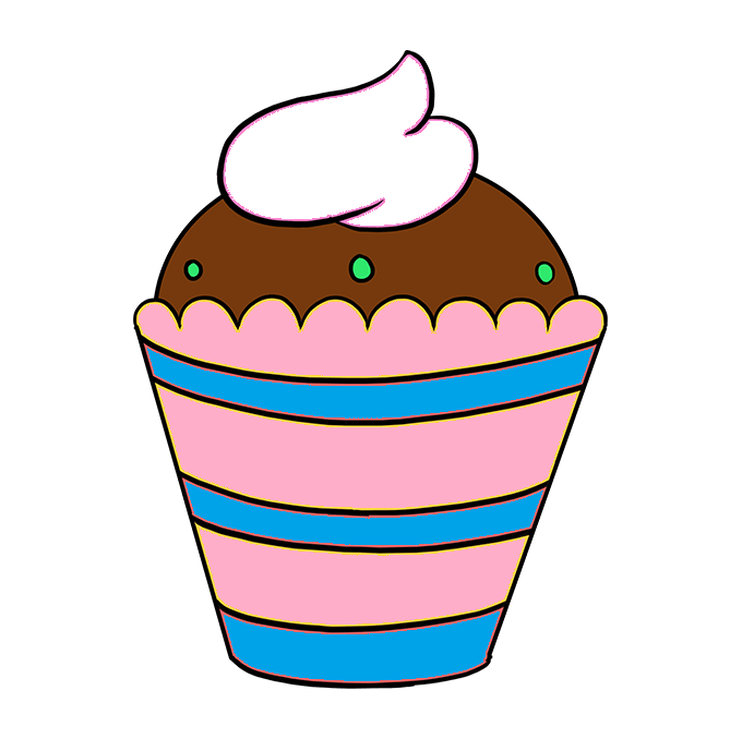 Cách vẽ cupcake
