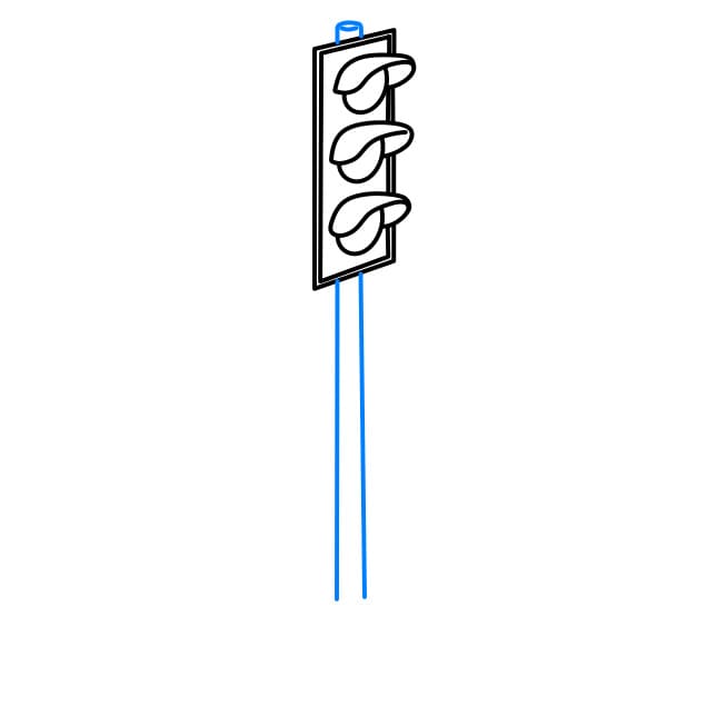 Hướng dẫn vẽ đèn giao thông đơn giản và đẹp cho bé - Bước 3