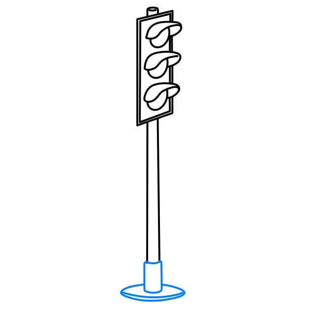 Hướng dẫn vẽ đèn giao thông đơn giản và đẹp cho bé - Bước 4