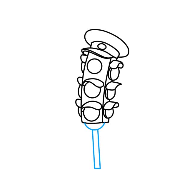 Hướng dẫn vẽ đèn giao thông ngộ nghĩnh - Bước 4