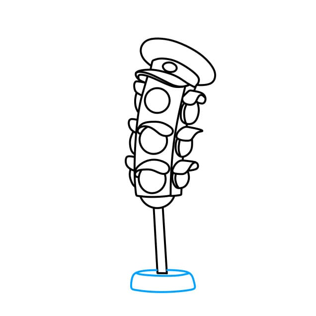 Hướng dẫn vẽ đèn giao thông ngộ nghĩnh - Bước 5