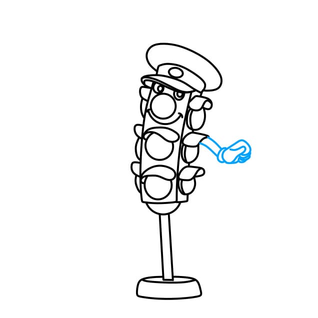 Hướng dẫn vẽ đèn giao thông ngộ nghĩnh - Bước 7