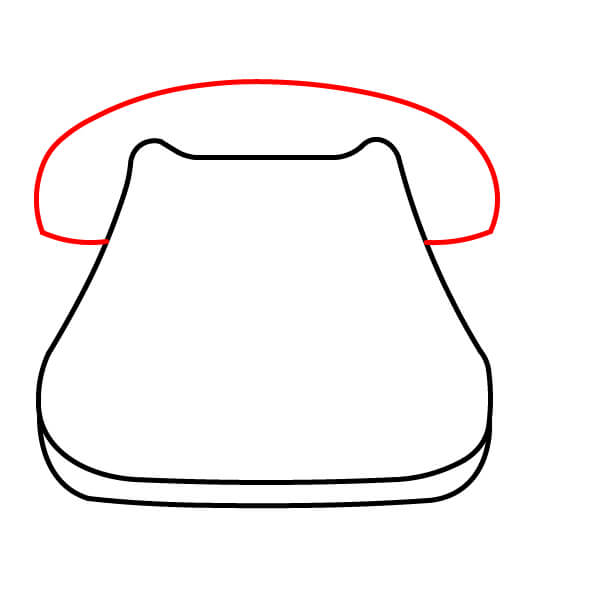 Hướng dẫn vẽ Điện Thoại Bàn từng bước dễ hiểu cho trẻ em - Vẽ phần ống nghe (Phần 1)