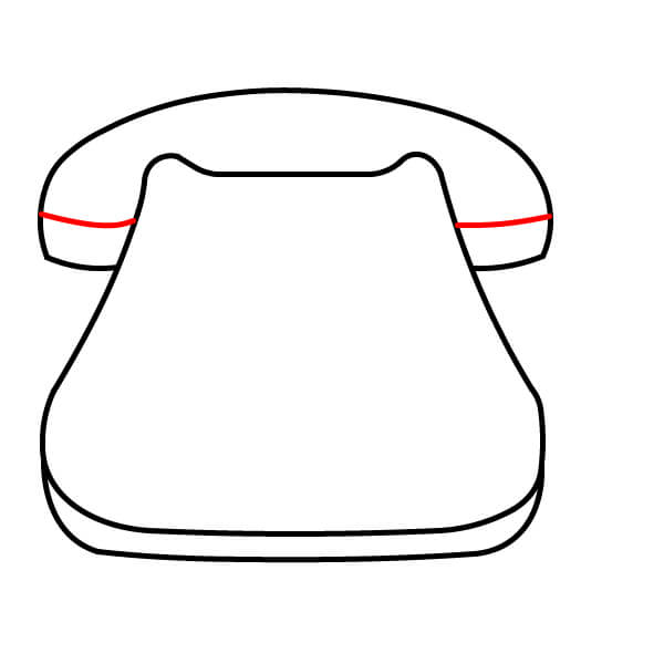 Hướng dẫn vẽ Điện Thoại Bàn từng bước dễ hiểu cho trẻ em - Vẽ phần ống nghe (Phần 2)