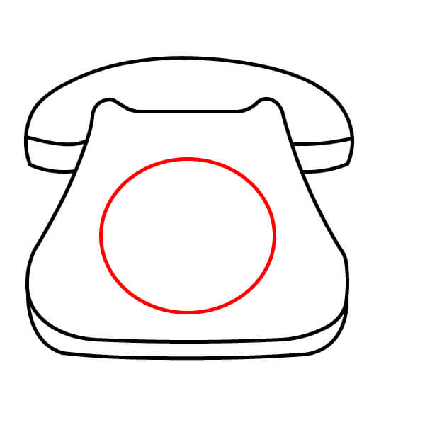 Hướng dẫn vẽ Điện Thoại Bàn từng bước dễ hiểu cho trẻ em - Vẽ Vòng Quay Số (Vòng Ngoài)